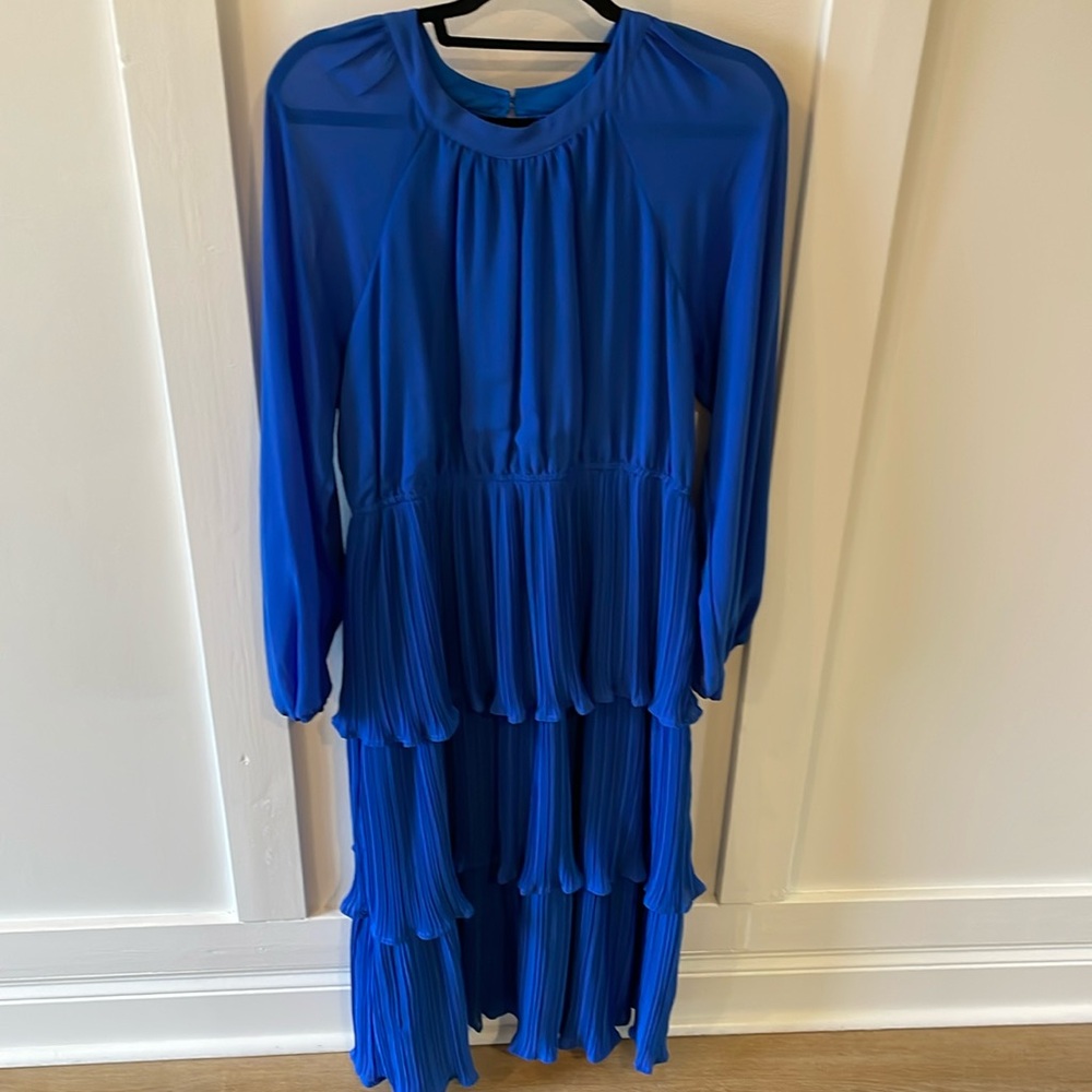 Long sleeve chiffon maxi dress
